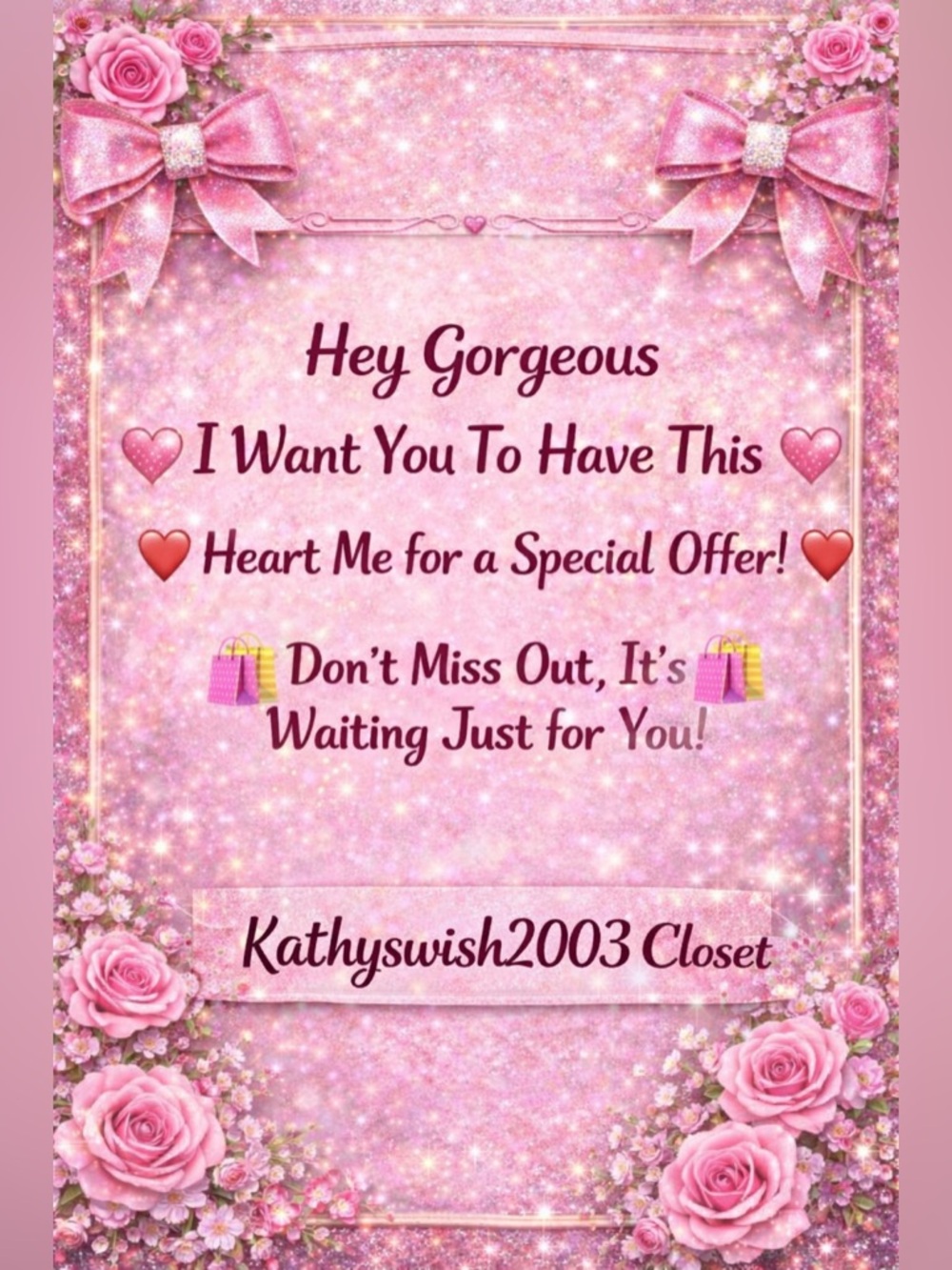 Pink Floral "Hey Gorgeous "